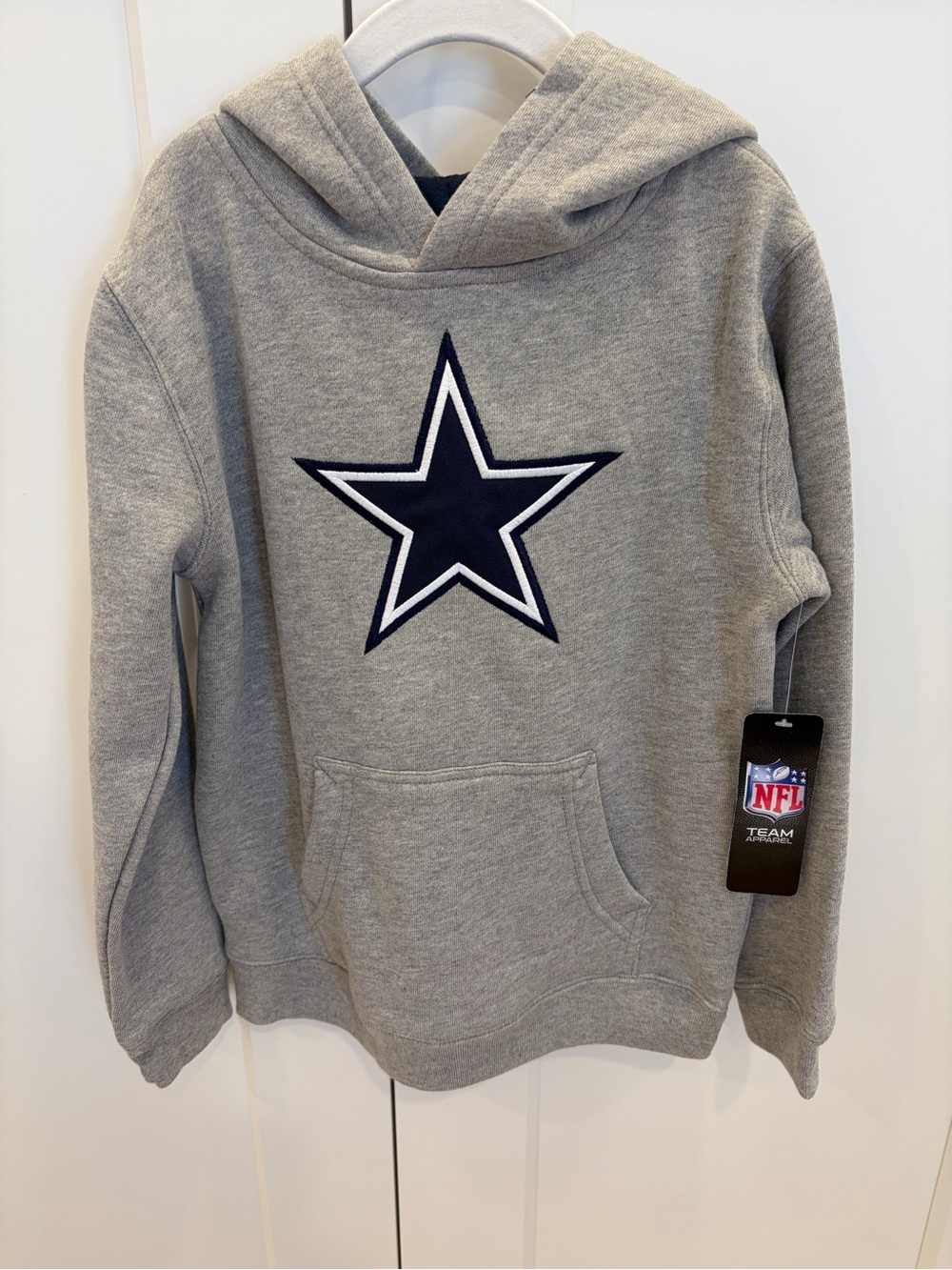 NFL Kids Gray Hoodie with Navy Dallas Cowboys Star